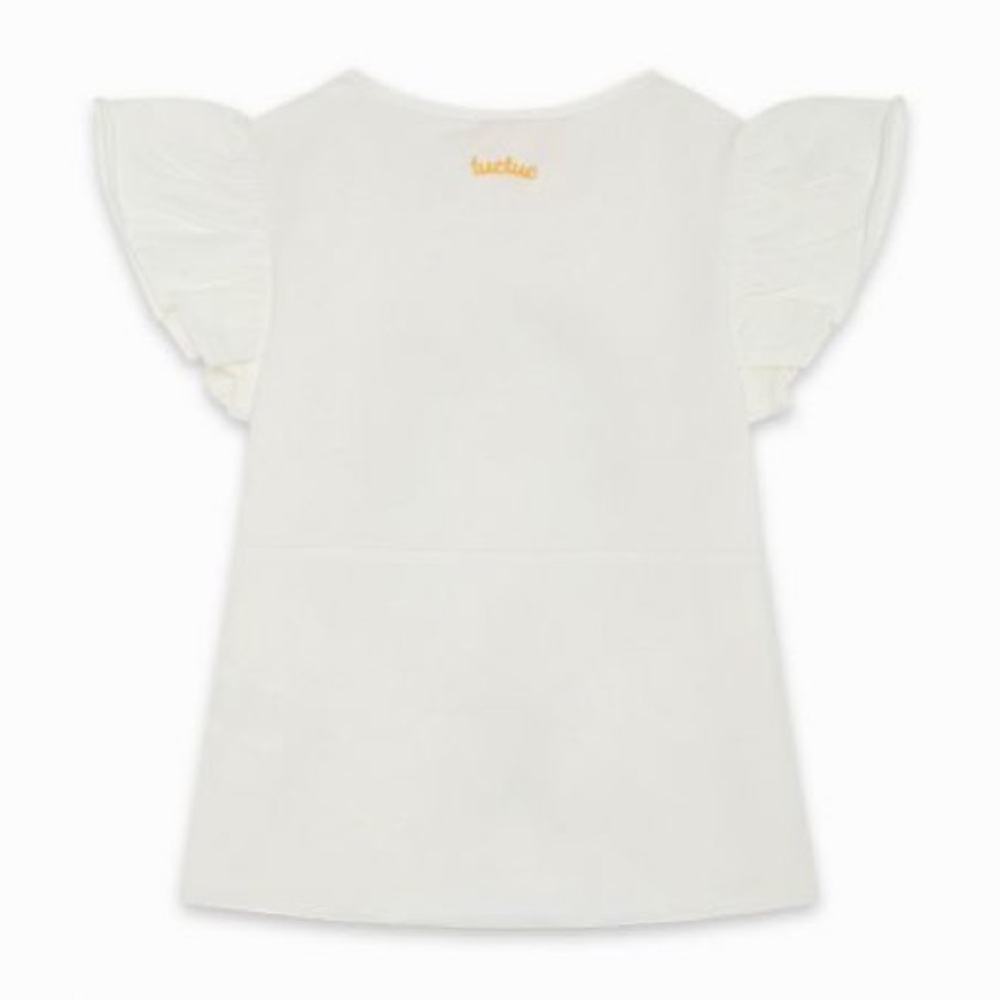 Colorful Rainbow Ruffle Sleeve Tee - Picture 2 of 3